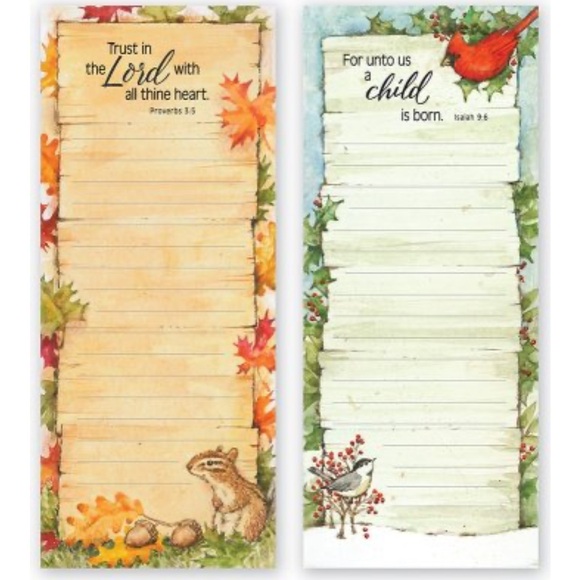NWT 12 Seasonal Memo Pads Magnetic Back - Picture 7 of 11